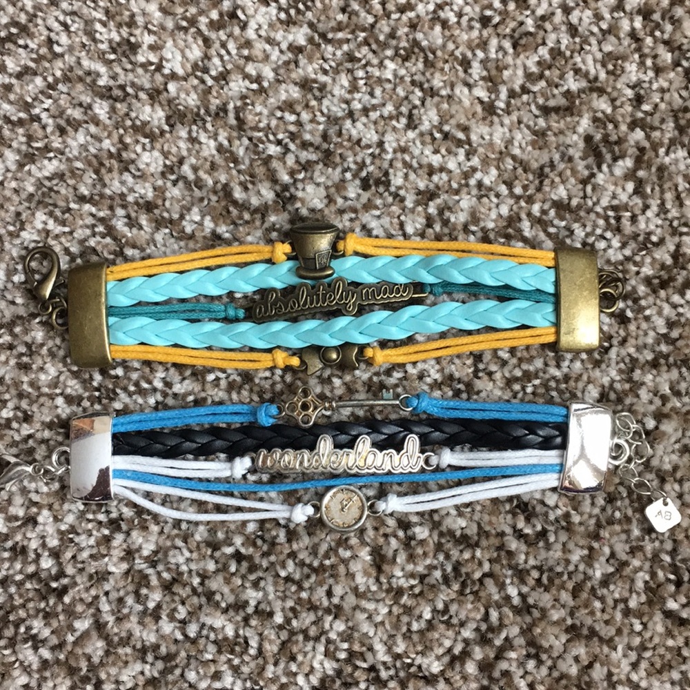 Alice in Wonderland multi strand bracelets